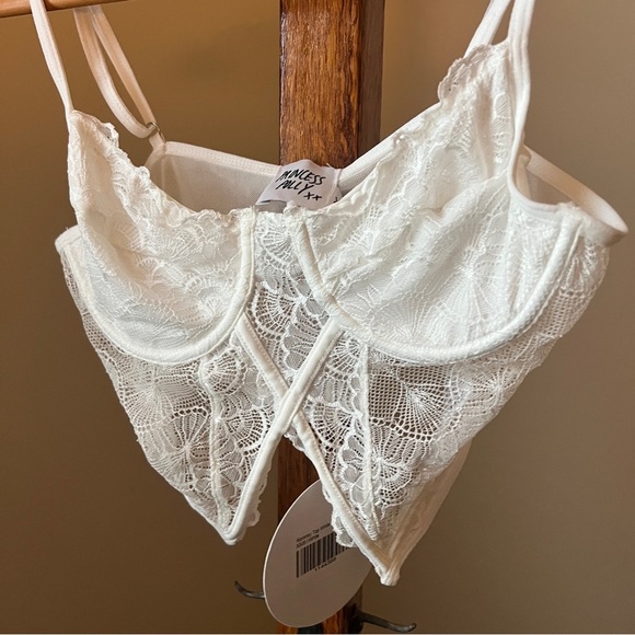 Princess POLLY ROMNEY Bra TOP WHITE Lace XS/S - Picture 5 of 6